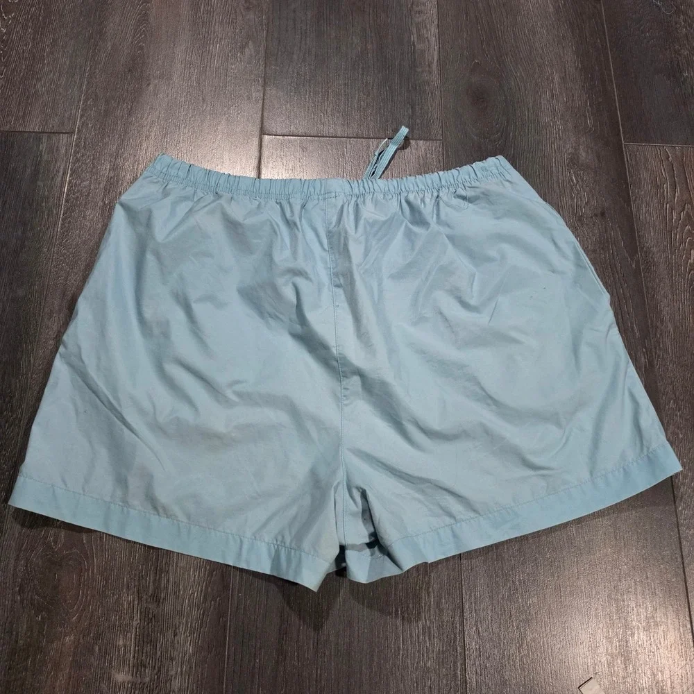 Vintage 2001 Adidas 3 Stripe Athletic Shorts Light Blue Mens Medium Retro Gym
